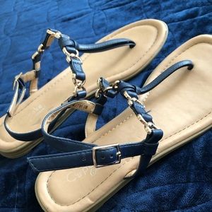 Blue sandals